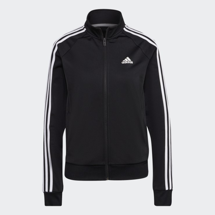 Adidas Chaqueta De Chándal De 3 Rayas En Negro Primegreen Essentials Warm-up