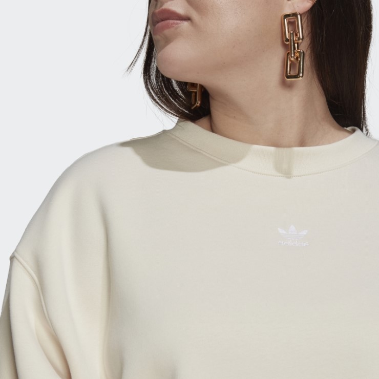 Sudadera Adidas Adicolor Essentials Crew (tallas Grandes) Blanco