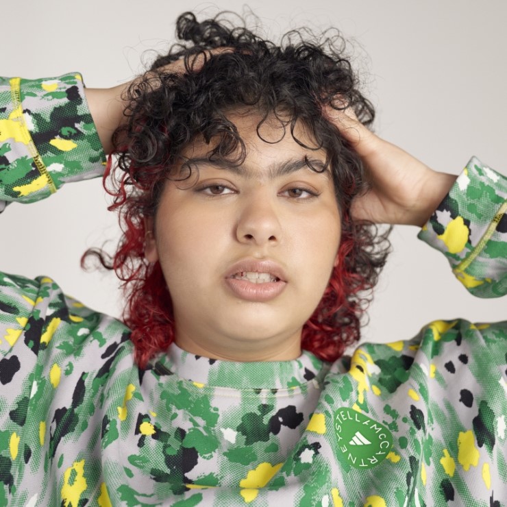 Adidas By Stella Mccartney Sudadera Con Estampado Floral - Tallas Grandes Blanco Caliente