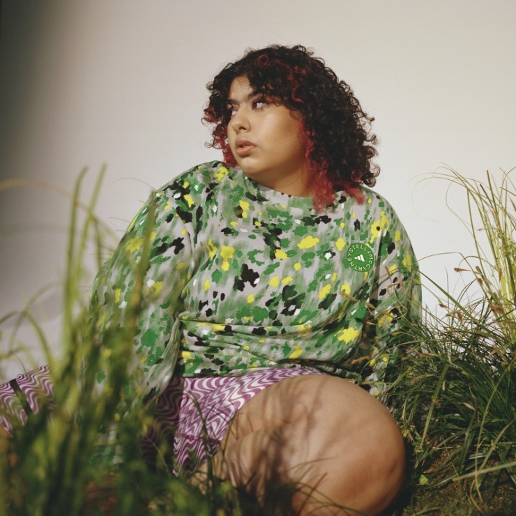 Adidas By Stella Mccartney Sudadera Con Estampado Floral - Tallas Grandes Blanco Caliente