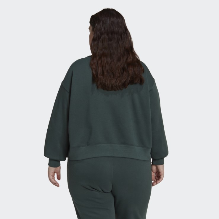Sudadera Verde Mineral Adidas Adicolor Essentials Crew (talla Grande)