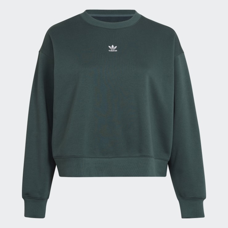 Sudadera Verde Mineral Adidas Adicolor Essentials Crew (talla Grande)