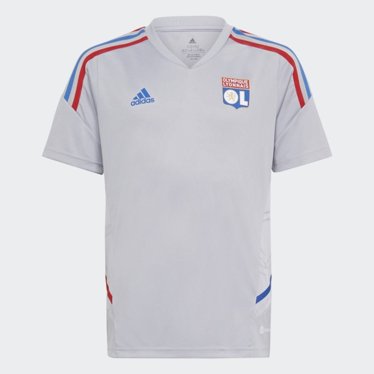 Camiseta De Entrenamiento Olympique Lyonnais Condivo 22 Plata Adidas Caliente