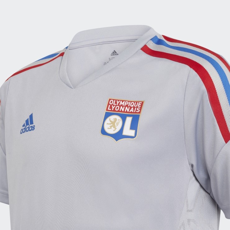 Camiseta De Entrenamiento Olympique Lyonnais Condivo 22 Plata Adidas Caliente