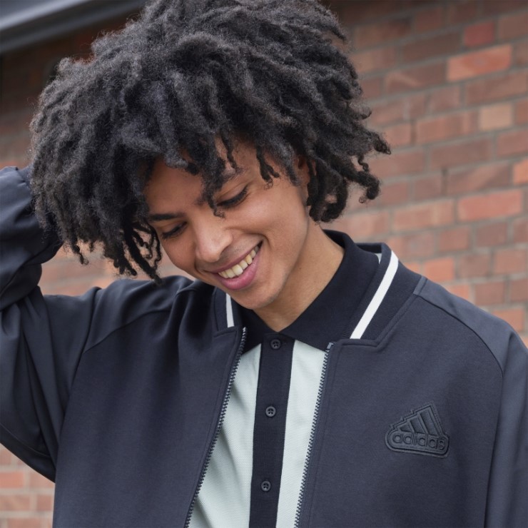 Adidas Chaqueta Bomber Estampada Negra (género Neutral)