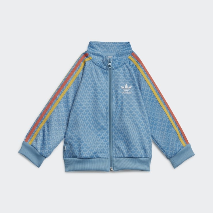 Chándal Azul Con Estampado De Monograma Adidas