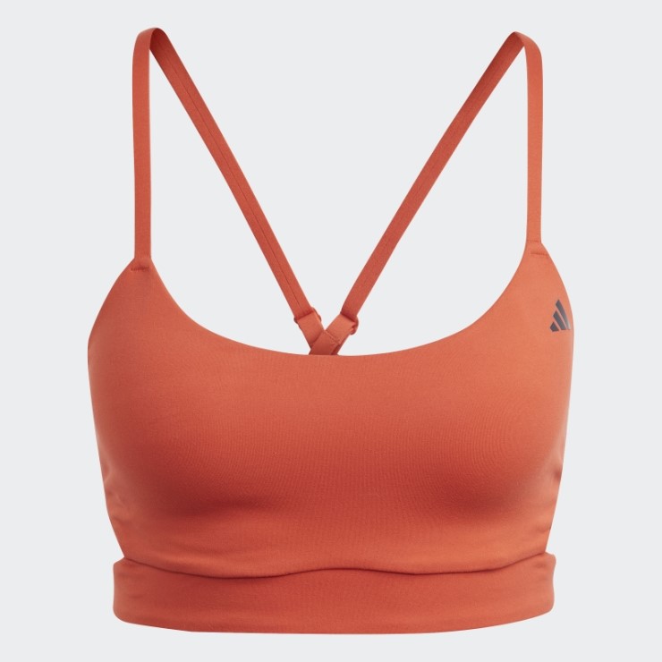 Sujetador Palangre Yoga Studio Light Support Rojo Adidas