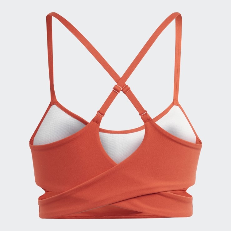 Sujetador Palangre Yoga Studio Light Support Rojo Adidas