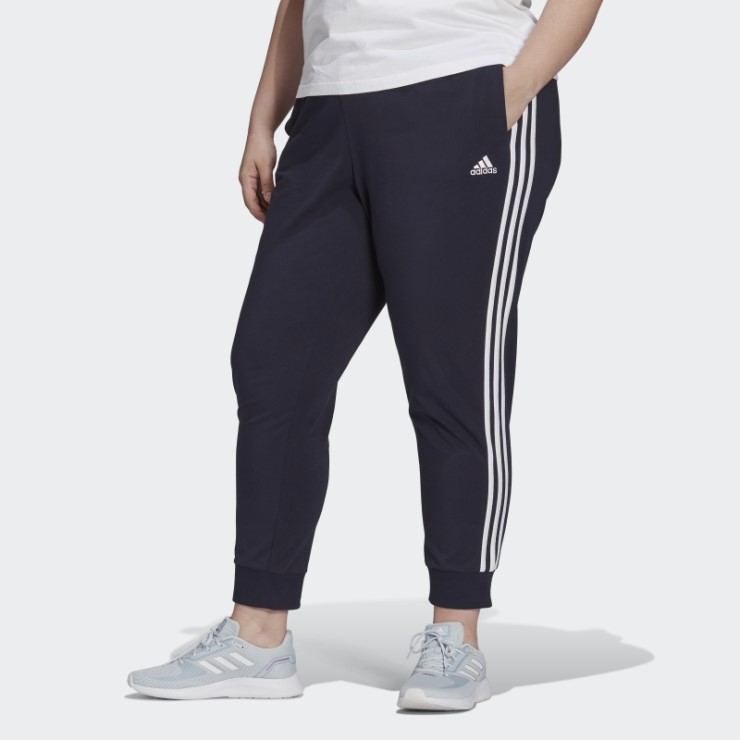 Pantalón Adidas Essentials 3 Rayas (talla Grande) Tinta