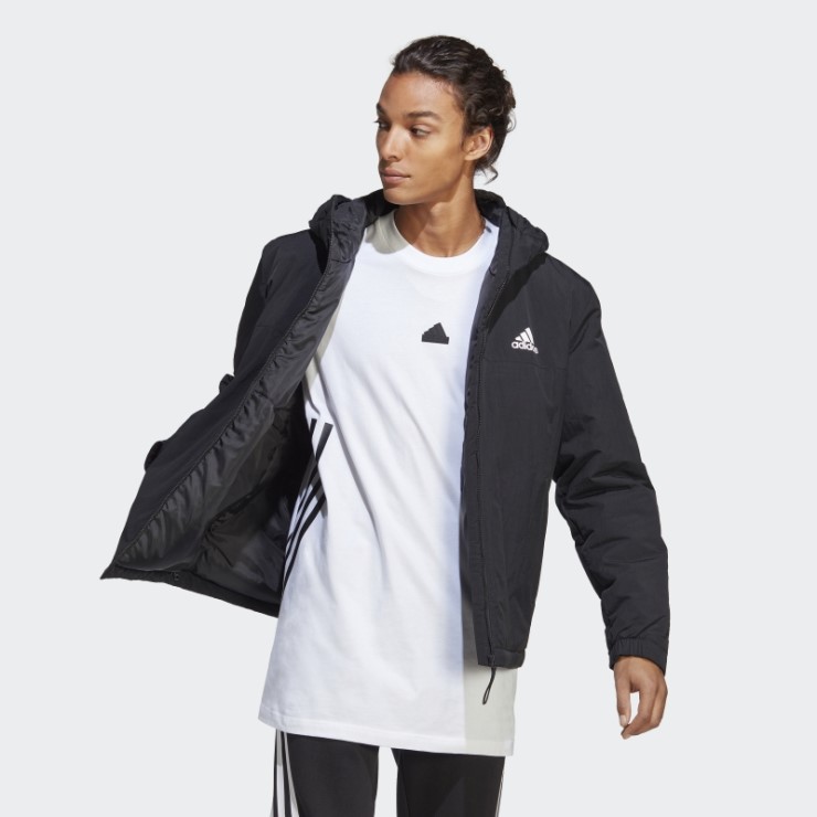 Adidas Bsc Chaqueta Resistente Con Capucha Y Aislamiento Negro