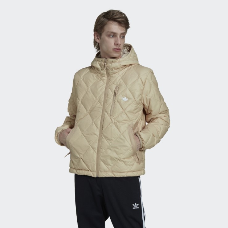 Chaqueta Acolchada Plumífero Beige Adidas