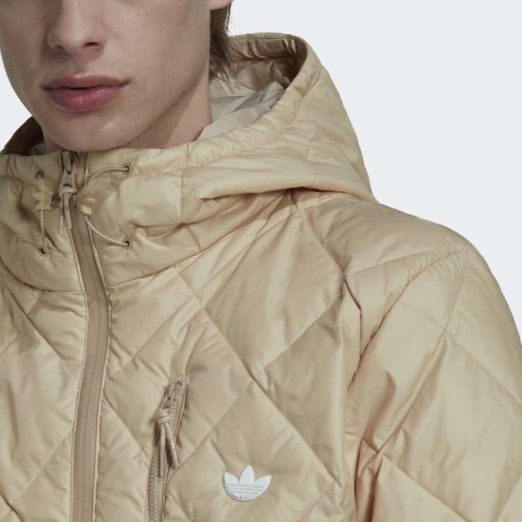 Chaqueta Acolchada Plumífero Beige Adidas