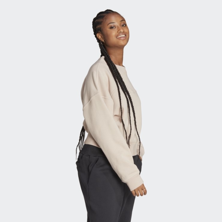 Elegante Adidas Lounge Fleece Sudadera Topo