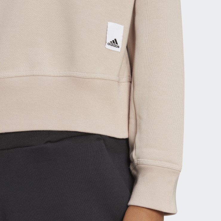 Elegante Adidas Lounge Fleece Sudadera Topo