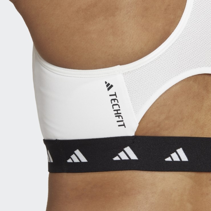 Sujetador De Entrenamiento Powerreact De Sujeción Media Techfit Blanco Adidas