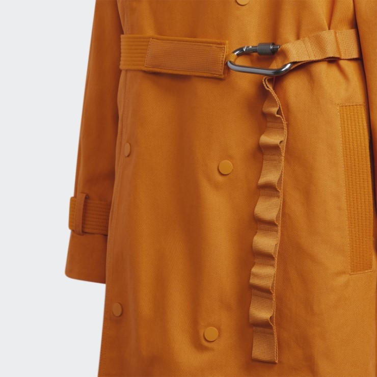 Abrigo Con Capucha De Sarga Dos En Uno (todos Los Géneros) Adidas Focus Naranja