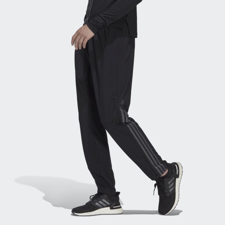 Pantalones Negros Con Cremallera Tejida Alphastrength De Adidas
