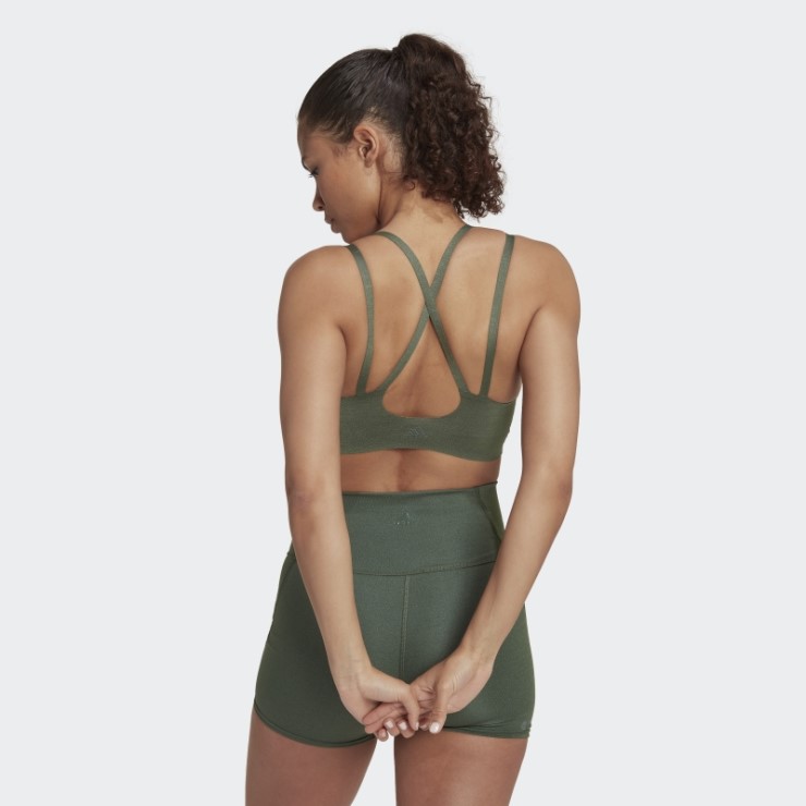 Sujetador Yoga Luxe Studio Light-support Fire Verde óxido Adidas