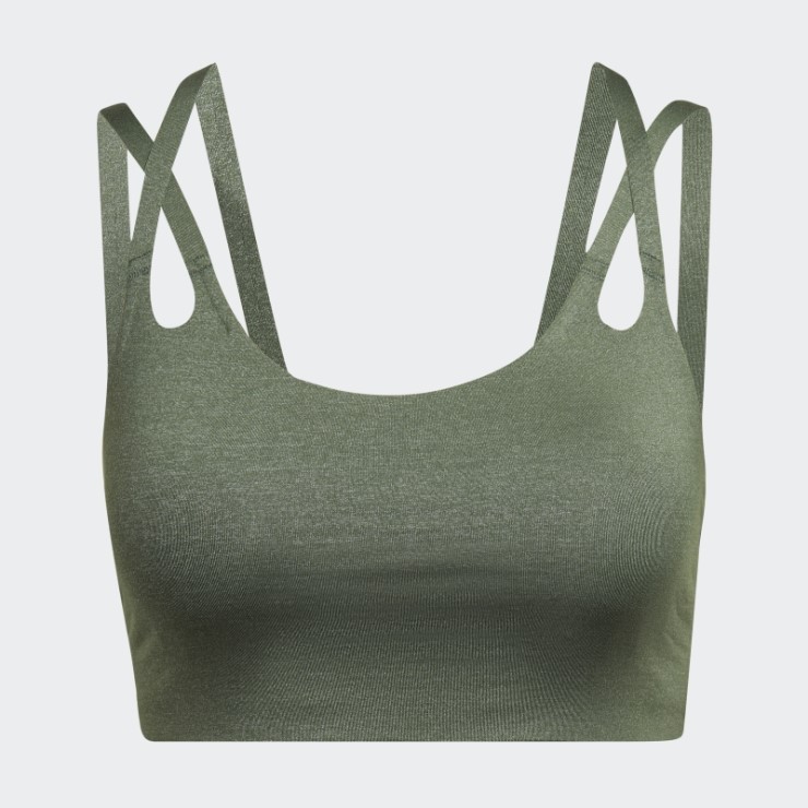 Sujetador Yoga Luxe Studio Light-support Fire Verde óxido Adidas