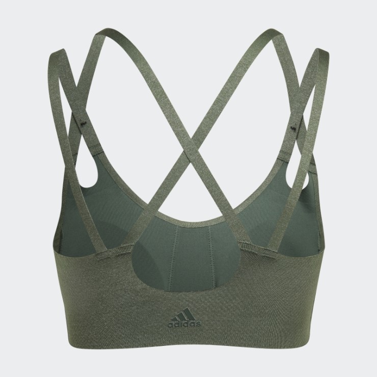 Sujetador Yoga Luxe Studio Light-support Fire Verde óxido Adidas