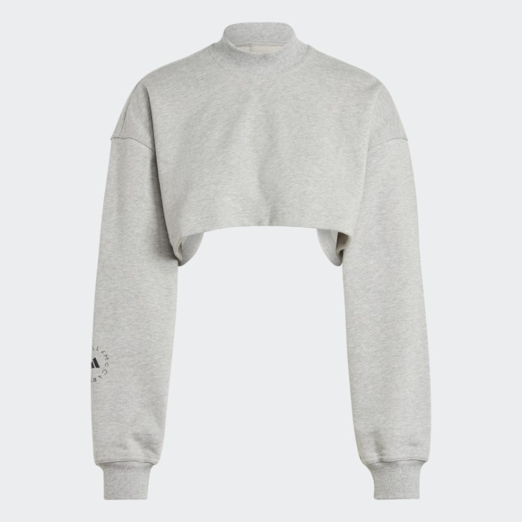 Sudadera Corta Adidas By Stella Mccartney Truecasuals Moda Gris Medio