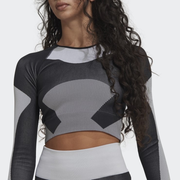 Adidas By Stella Mccartney Truestrength Yoga Crop Top Moda Negro