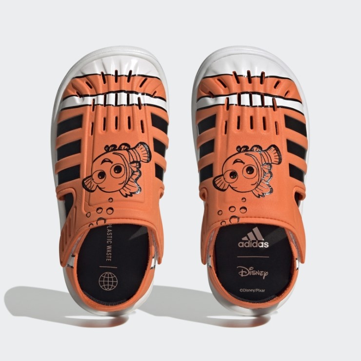 Adidas Buscando A Nemo Y Dory Sandalias De Verano Con Punta Cerrada Naranja