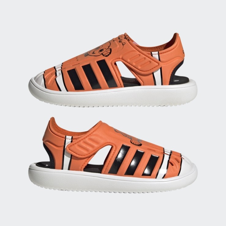 Adidas Buscando A Nemo Y Dory Sandalias De Verano Con Punta Cerrada Naranja