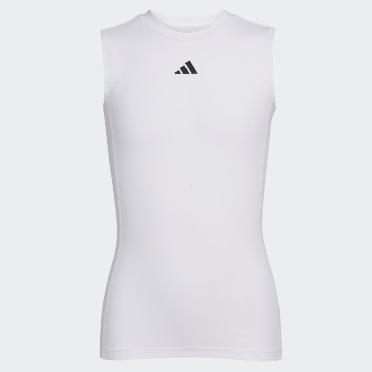 Top Sin Mangas Adidas Techfit Blanco