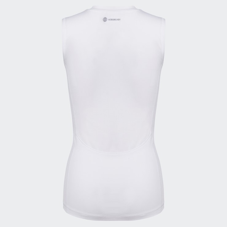 Top Sin Mangas Adidas Techfit Blanco