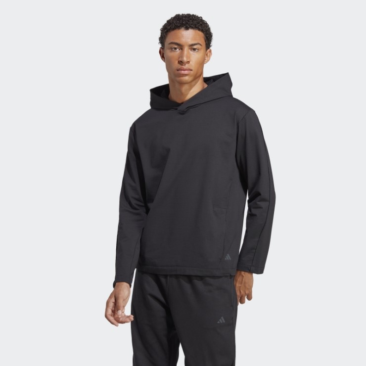 Adidas Yoga Graphic Sudadera Con Capucha De Entrenamiento Negra